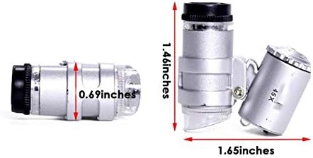 ZLF 45 פעמים תכשיטים מוארים מיקרוסקופ מגדלים זכוכית HD כיס קליגרפיה ניידת JADE