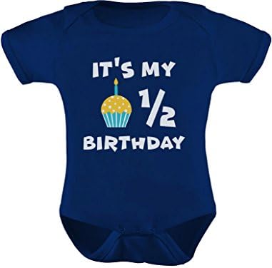 טסטארס חצי תלבושת יום הולדת ילדה תינוקת ילד אחד 1/2 שנה בגד גוף תינוקות בן 1/2