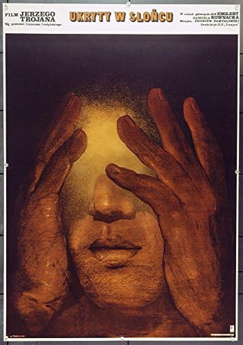 מוסתרת בשמש פוסטר פולני מקורי מאוד אמנות יפה מאת אנדרז'יי פגובסקי בבימויו של ג'רזי טרויאן