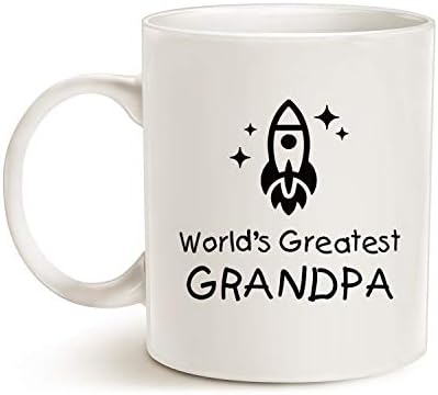 מאואג מצחיק סבא קפה ספל, עולמות הגדול ביותר סבא רוקט ספינה כוס לבן 11 עוז, הטוב ביותר יום הולדת מתנות עבור סבא, סבא