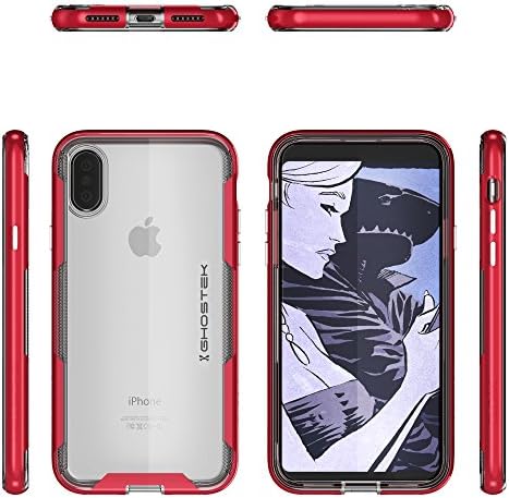 Ghostek Cloak Premium Premium Soloping Cover Cover Cover מעוצב עבור Apple iPhone X XS - Red