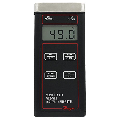 DWYER® 490A מנומטר דיגיטלי רטוב/רטוב, 490A-6, 0 עד 200 psi