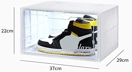 קופסת אחסון נעליים של ברוויקס עם אורות, 4 מכולות אחסון של תיבת נעליים מגלמת, אחסון מארגנים, אחסון נעליים, מארגן