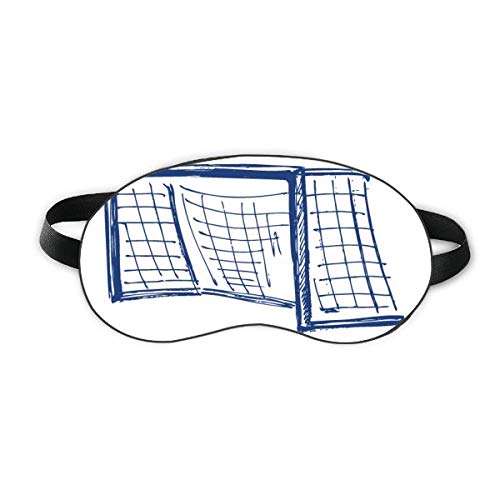 דפוס כדורגל כחול דפוס רשת שינה מגן עיניים רך לילה כיסוי גוון כיסוי עיניים