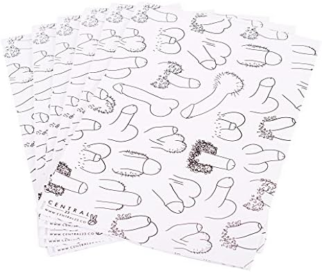 מרכזי 23-מצחיק גלישת נייר - 6 גיליונות של גס יום הולדת מתנה לעטוף-שחור ולבן - חג האהבה מתנות לעטוף-עבור תרנגולת