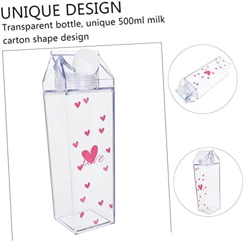 Upkoch 10 יח 'כוס חלב מיכל צלול מיכל שתייה מיכל בקבוקי מים מפלסטיק לילדים מיכל חלב קופסה לשימוש חוזר לבקבוקי