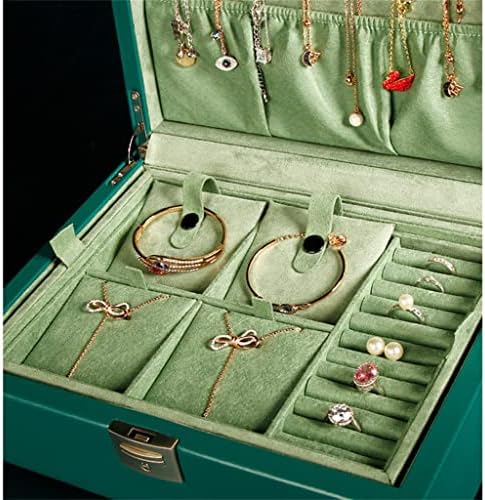 HGVVNM תצוגת נסיעות מארגן תכשיטים קופסא רב פונקצית קיבולת גדולה קיבולת תכשיטים ואחסון איפור