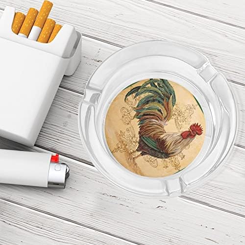 דפיסת הדפסה של תרנגולת סיגריות כוסות מאפרות מחזיק עישון עגול מגש אפר למלון שולחן מלון קישוט עליון