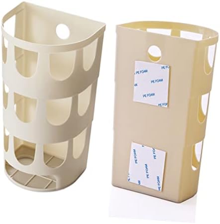 גרנק סל אחסון ארגונית פלסטיק מארגני נייר מגבת מתקן חלול מכולת תיק מתקן קיר רכוב אשפה תיק ארגונית נייר מגבות מתקן קניות
