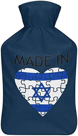 מיוצר בישראל בקבוק מים חמים בגומי 1000 מל עם כיסוי קטיפה שקית הזרקה חמה הגנה קרה ניידת