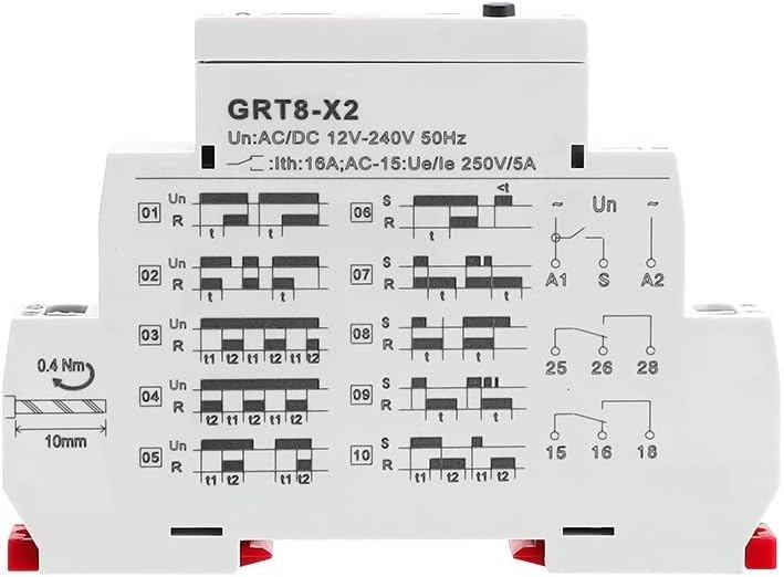 Lemil GRT8-X תצוגה דיגיטלית ממסר טיימר רב-תכליתי 16A עם 20 אפשרויות פונקציה AC DC 12V 24V 220V 230V 1PCS