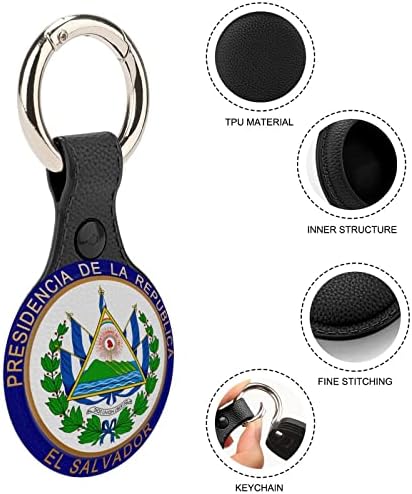 חותם של נשיא אל סלבדור מגן מקרה תואם עבור איירטאג אנטי אבוד איתור מחזיק עם מפתח טבעת עבור ארנק מטען צווארון חתול כלב חיות מחמד