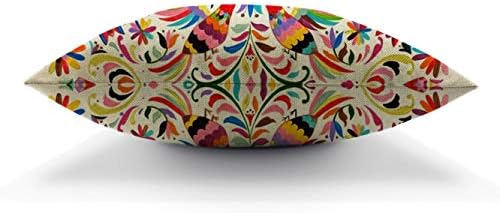 HGOD מעצב עיצוב מקסיקני יונים צבעוניות מארז כרית פסיון 18 x 18 פשתן כותנה