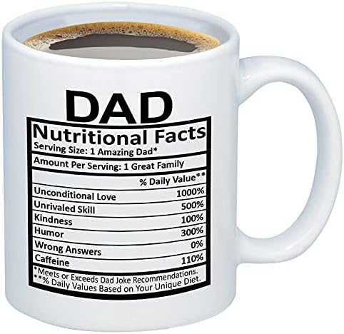 אבא מתנות מבת, בן, ילדים-אבא תזונתי עובדות מצחיק איסור פרסום מתנה קפה ספל עבור אבות - איכות 11 עוז שחור קרמיקה