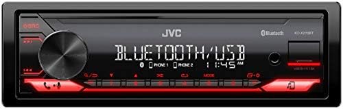 JVC KD-X270BT STEREO STEREO מכונית עם יציאת USB-רדיו AM/FM, נגן MP3, LCD בניגודיות גבוהה, 50 וואט, צלחת פנים ניתנת
