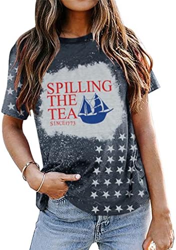 לשפוך את תה מאז 1773 חולצה פטריוטית חולצה 4 ביולי יום זיכרון חולצת טי בציר ההיסטוריה מורה חולצה
