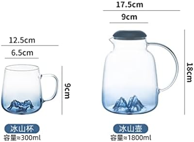 כוס מים מים סט זכוכית בית משפחה מודרני שתיית כוס סלון אירוח כוס סט קומקום