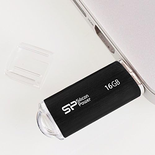 כוח סיליקון SP016GBUF2M01V1K ULTIMA-II I-Series USB 2.0 16GB מתכת שחור