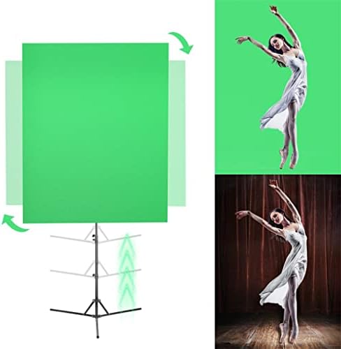Ylyajy 150x200m רקע מסך ירוק עם מעמד 4: 3 פורמט אופקי/אנכי מצב עמיד בבד עמיד בפני סרטוני משחק