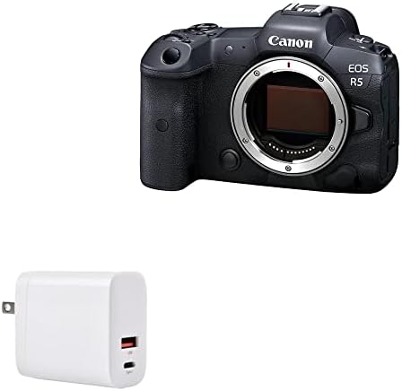 מטען גלי קופסאות תואם ל- Canon EOS R5 - PD Gancharge Wall Charger, 30W זעיר PD GAN Type -C ומטען קיר מסוג