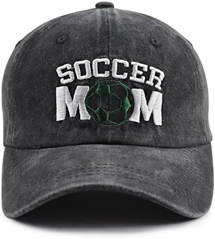 Xacayuerp כדורגל כובע אמא לנשים, כותנה כותנה מתכווננת מצחיקה כובע בייסבול ספורט מאמא