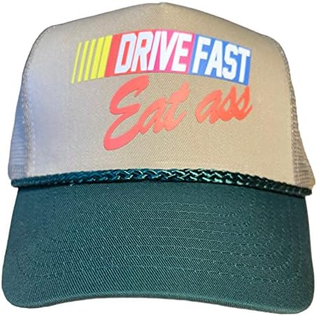 כונן מהיר לאכול התחת כובע נהג משאית כובע עבור גברים או נשים, בציר מתאים עם מצחיק חידוש גרפי, מותאם אישית ירוק