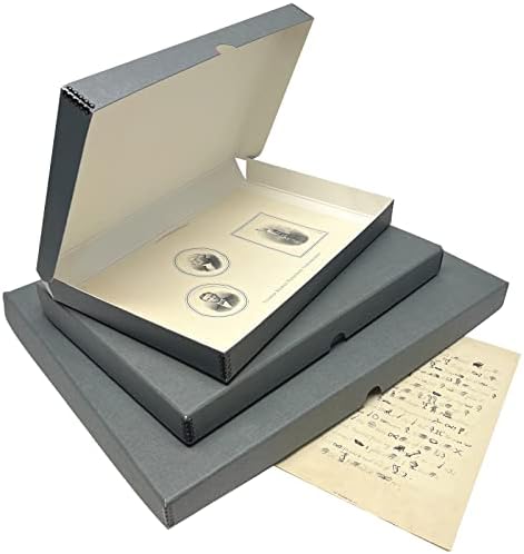 לוח אחסון פוליו ארכיוני, ללא חומצה עם קצוות מתכת, 11.5 על 14.5 על 1.75 אינץ', אריכות ימים ארגן ואחסן תמונות מסמכים כרטיסי