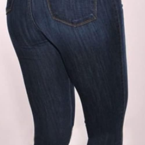 התחת הרמת סקיני ג 'ינס לנשים 5 כפתור עד גבוהה מותן ג' ינס מזדמן למתוח רזה בכושר ג ' ינס מכנסיים