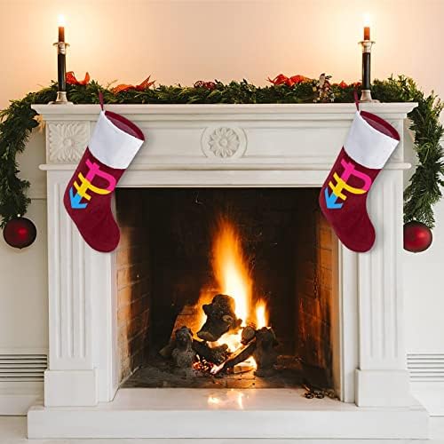 גאווה גאווה דגל קשת גרבי חג המולד גרביים תלייה מדפיס קישוטי אח עץ חג המולד