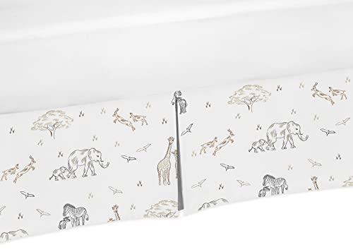 ג'וג'ו מתוק מעצב ג'ונגל ספארי בעלי חיים ילד ילדה תינוקת מיטת מיטה חצאית חצאית אבק אבק פרעון חום בז 'טאוף שחור לבן