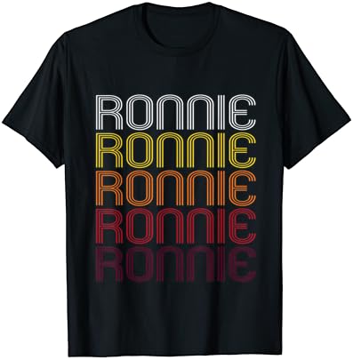 רוני רטרו דפוס סימן מילים - חולצת טריקו בסגנון וינטג '