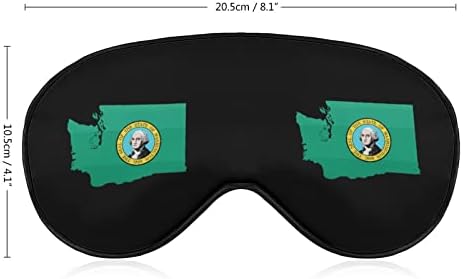 מפת דגל מדינת וושינגטון מכסה מסיכת עיניים רכה מצללת אפקטיבית מסכת שינה נוחות עיניים עם רצועה מתכווננת אלסטית