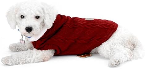 סלמאי כלב קטן סוודרים מעיל ברדס פליס מרופד מרופד סרוג קלאסי רך חג מולד חג מולד חתול כלב חתלתול כלב תה כוס יורקי