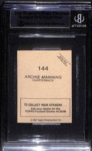 144 Archie Manning - 1981 מדבקות Topp