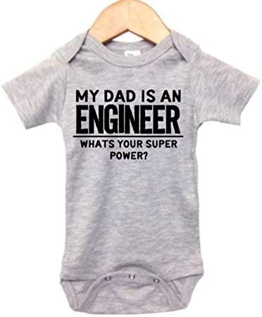 אבי הוא מהנדס/תינוקות מצחיקים/בגד גוף של יילודים
