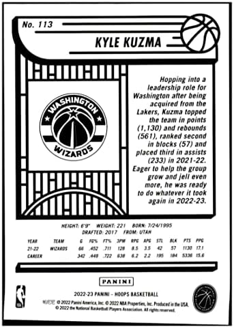 קייל קוזמה 2022-23 Panini Hoops Foil Foil /199113 ננומטר+ -MT+ מכשפי כדורסל NBA
