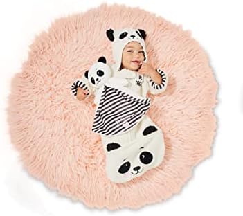 Enesco Unisex Baby Izzy ו- Oliver Dide Super Panda Panda Super Super Soft Winter Winge Haber, לבן, 0-12 חודשים אותנו