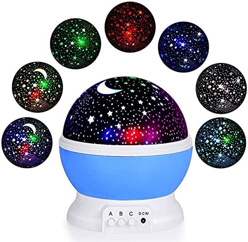 כוכב מקרן כוכב מקרן אור, 9 צבעים המרה עם 360 תואר סיבוב, חדר קישוט לילה תאורת מתנה לילדים ילדים יום הולדת, מסיבות, חג