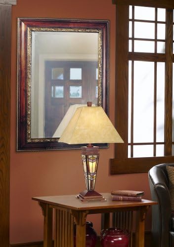 רוברט לואיס טיפאני המשימה כפרי שולחן מנורה עם מנורת לילה 30 גבוה טיפאני סגנון זכוכית עץ בסיס פו עור בד צל דקור לסלון חדר