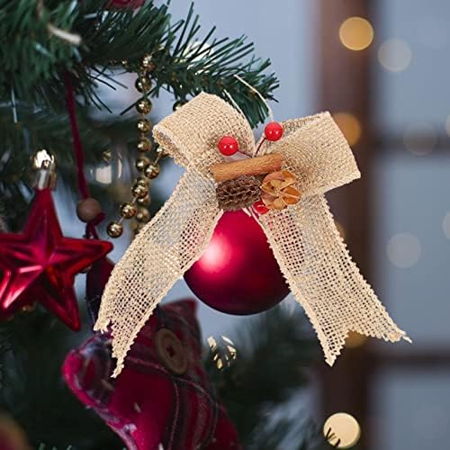 Pretyzoom 15 PCS CM קנוונוט תלוי חג המולד דקורטיבי יוטה פסטיבל ברי עטיפת זר סצנת מתנה בסגנון מתנה טופרים בד תליונים