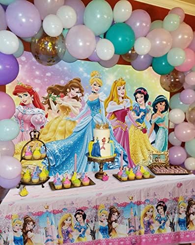צבעוני נסיכת רקע תינוק מקלחת רקע יום הולדת צילום רקע נסיכת יום הולדת ספקי צד שולחן קישוט באנר מותאם אישית תפאורות