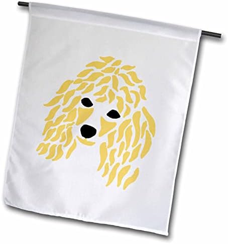 3drose מגניב מצחיק משמש חמוד פודל פנים פנים מופשטות - דגלים