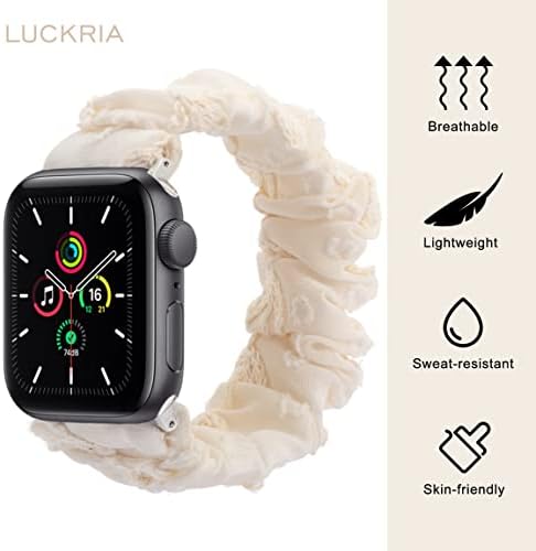 תואם לפס שעון Apple Scrunchie 38 ממ 41 ממ 42 ממ 40 ממ 44 ממ 45 ממ רצועות שעון אלסטיות חמוד