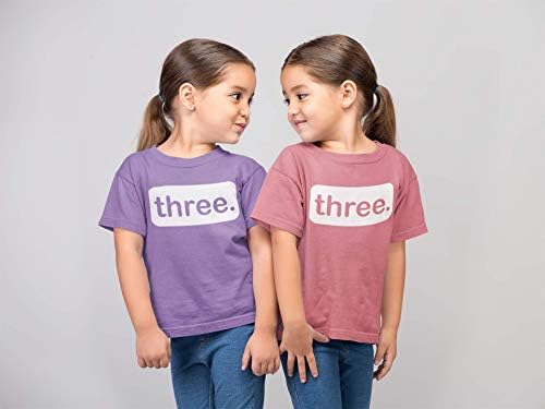 תלבושת ילדת יום הולדת שלישית 3 חולצה בנות בנות שלוש חולצות 3 פעוטות שלישית