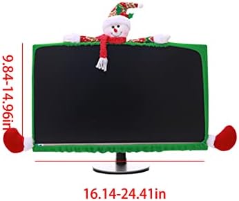 3ג3ג3ד 1 מארז חג המולד מחשב צג גבול כיסוי טלוויזיה צג כיסוי אלסטי מחשב נייד מחשב כיסוי עבור חג המולד בית