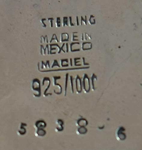 אצטק רוז מאת מקאל מקסיקו מקסיקו קערת פירות כסף סטרלינג מס '5838-6