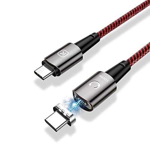 Kuulaa 100W Magnetic USB C כבל USB C ל- USB C כבל מגנטי טעינה מהירה העברת נתונים עבור MacBook Pro 2018-2022, iPad Pro,