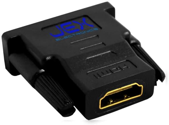 Jex Electronics זכר DVI לממיר HDMI נשי מחשב לטלוויזיה/מקרן מצופה זהב