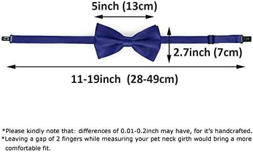 קולמוקס כלב עניבת פרפר רויאל כחול, מתכוונן כלב צווארון עניבת פרפר עבור בינוני וגדול כלבי חתולי חיות מחמד חתונה יום הולדת סיום
