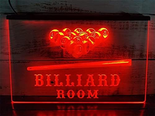חדר ביליארד דווטל חדר ניאון שלט LED מודלים אור אותיות זוהרות שלט לוח אקרילי ניאון אור דקורטיבי, 60x40 סמ מסעדה בר קפה בר
